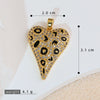 Copper Heart Shape Leopard Print Pendant Jewelry Accessories Plated With Gold