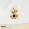 Copper Heartshaped Bear Pendant Jewelry With Animals Zodiac Pattern Electroplated Diy Accessories