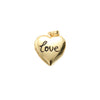 Copper Heartshaped Geometric Cross Love Necklace Pendant With Zircon And Electroplating