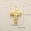 Copper Heartshaped Geometric Cross Love Necklace Pendant With Zircon And Electroplating