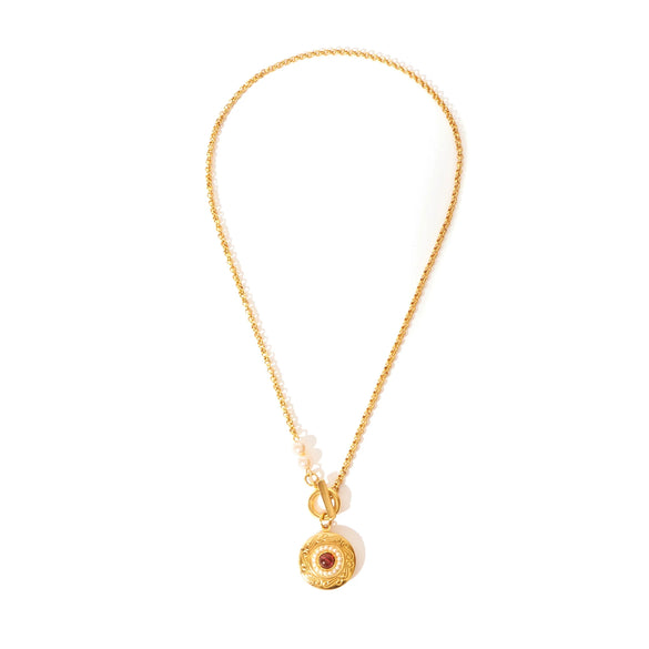 Copper Heartshaped Openable Photo Box Pendant Necklaces Electroplating Light Luxury Geometric Twist Chain