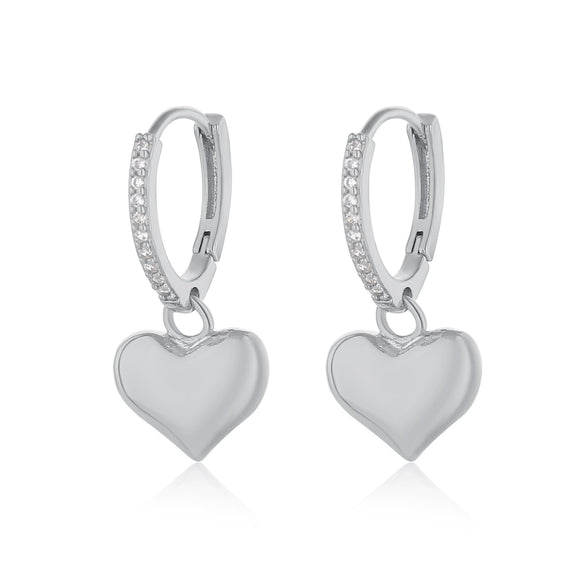 Copper Heartshaped Simple Fashion Earrings For Women