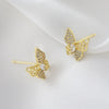 Copper Hollow Butterfly Animal Style Electroplated Women's Earrings