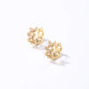 Copper Hollow Diamondembedded Electroplated Women's Earring