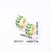 Copper Hollow Diamondembedded Electroplated Women's Earring