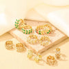 Copper Hollow Diamondembedded Electroplated Women's Earring