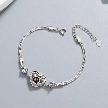 Copper IG Style Elegant Lady Plating Inlay Heart Shape Rhinestones Zircon Bracelets