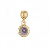 Copper Inlaid Colored Diamond Round Letter Splicing O Shaped Necklace With Animal Pattern For Women