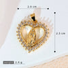 Copper Inlaid Colorful Zircon Oval Pendant Jewelry Electroplated Necklace