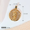 Copper Inlaid Colorful Zircon Oval Pendant Jewelry Electroplated Necklace