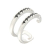 Copper Inlaid Zircon Double Layer Geometric Ear Clip For Women Electroplated Ear Clip Without Ear Hole