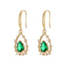 Copper Inlaid Zircon Flower Butterfly Shaped Water Drop Women's Earrings Jewelry Little Fresh Style
