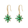 Copper Inlaid Zircon Flower Butterfly Shaped Water Drop Women's Earrings Jewelry Little Fresh Style