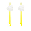 Copper Inlaid Zircon Flower Petal Tassel Women's Earrings