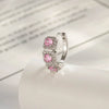Copper Inlaid Zircon Geometric Square Earrings For Girls Sweet Style
