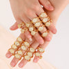 Copper Inlaid Zircon 18K Gold Plated Heart Letter Ring For Women