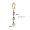 Copper Inlaid Zircon Sweet Fruit Shape Drop Earrings For Women