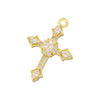 Copper Inlay Colored Diamond Cross Jewelry Pendant With Geometric Pattern And Personality Style