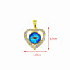 Copper Inlay Devil'S Eye Heart Shape Zircon Pendant Necklace