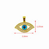 Copper Inlay Devil'S Eye Heart Shape Zircon Pendant Necklace