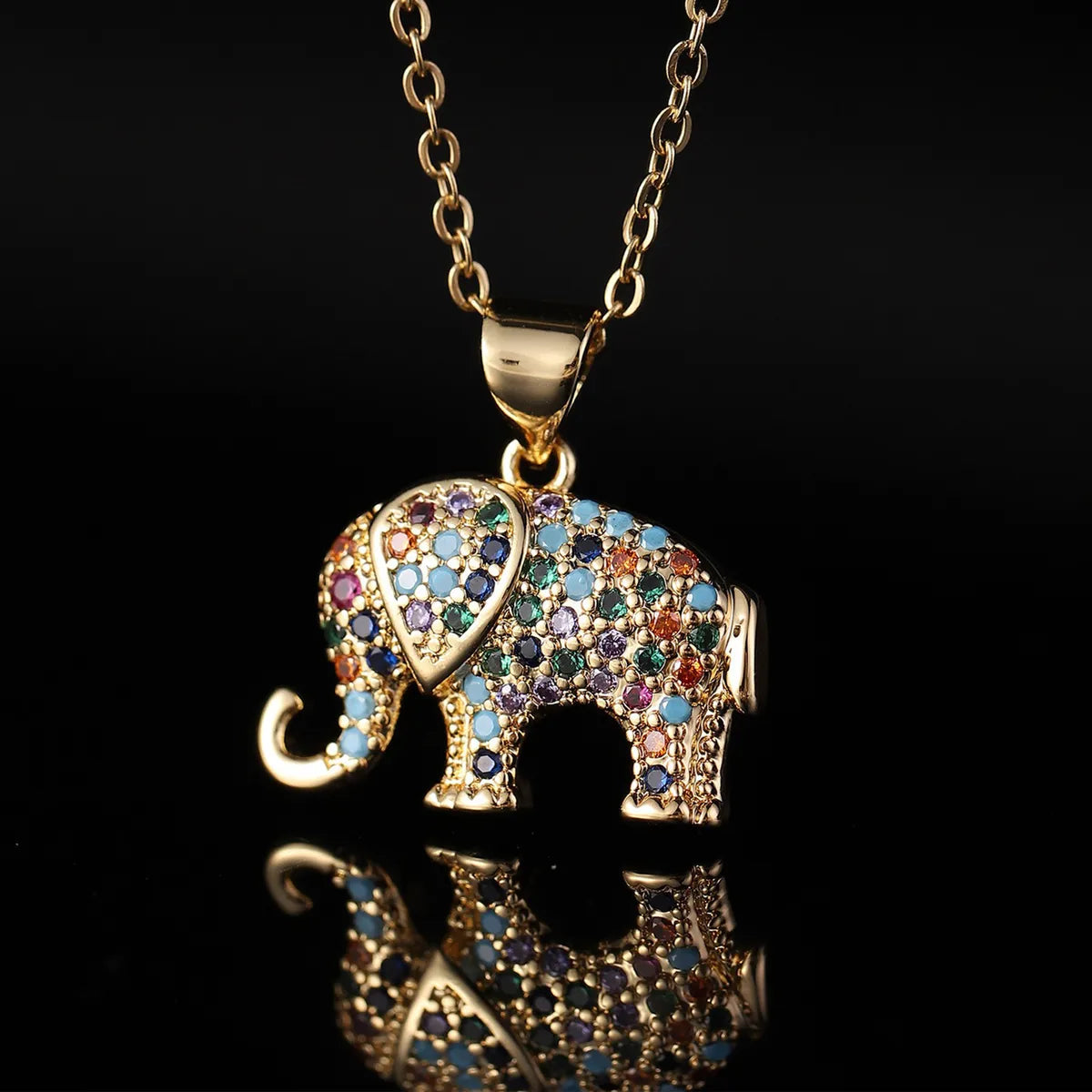 Copper Inlay Elephant Zircon