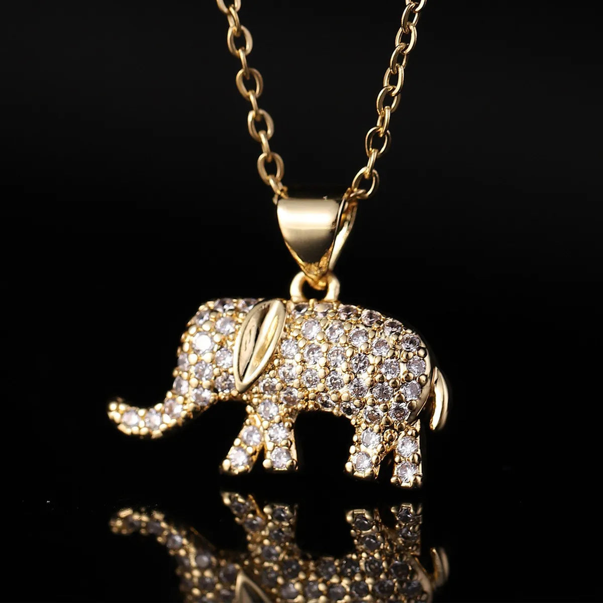 Copper Inlay Elephant Zircon