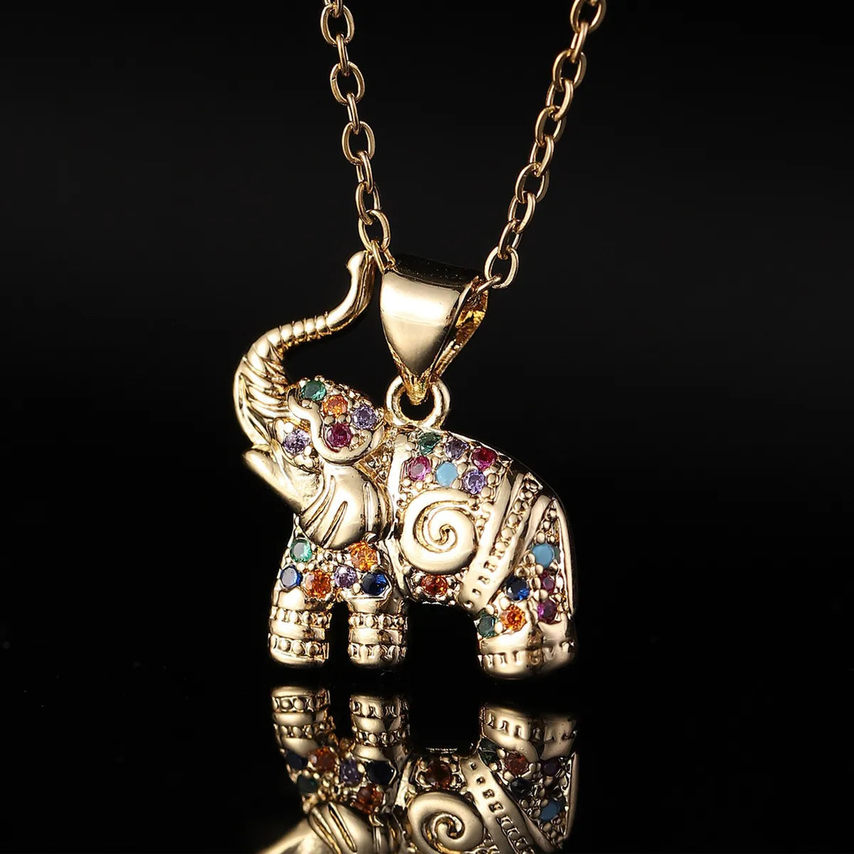 Copper Inlay Elephant Zircon