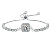 Copper Inlay Round Square Heart Shape Imitation Moissanite Bracelets