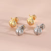 Copper Insect Shape Electroplated Ladybug Earrings For Women Fashion Creative Small Fresh