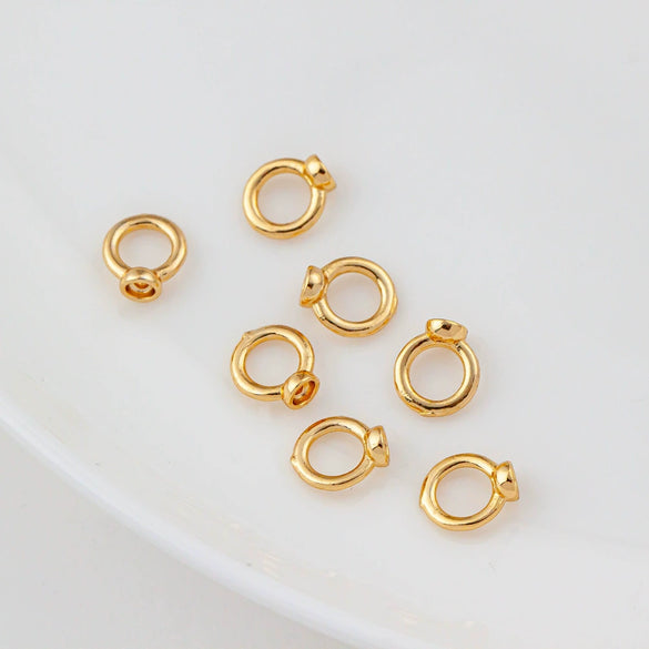 Copper Jewelry Accessories Electroplated Color Preserving Ring Buckle Bead Connector For Diy Bracelet Necklace