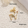Copper Jewelry Accessories Mini Christmas Pendant With Dripping Oil Elk Snowman Bell And Flower Cartoon Characters