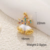 Copper Jewelry Accessories Mini Christmas Pendant With Dripping Oil Elk Snowman Bell And Flower Cartoon Characters
