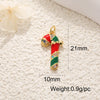 Copper Jewelry Accessories Mini Christmas Pendant With Dripping Oil Elk Snowman Bell And Flower Cartoon Characters