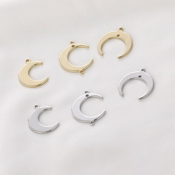 Copper Jewelry Accessories With Electroplated Gold And Moon Design