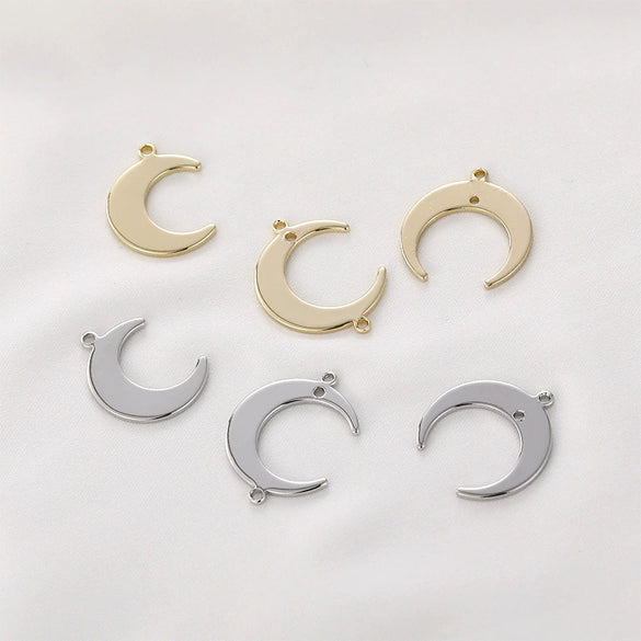 Copper Jewelry Accessories With Electroplated Gold And Moon Design