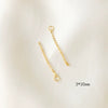 Copper Jewelry Accessories With Gold Peas Tassel Pendant And Double Hanging Chain Electroplated