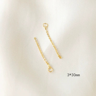 Copper Jewelry Accessories With Gold Peas Tassel Pendant And Double Hanging Chain Electroplated
