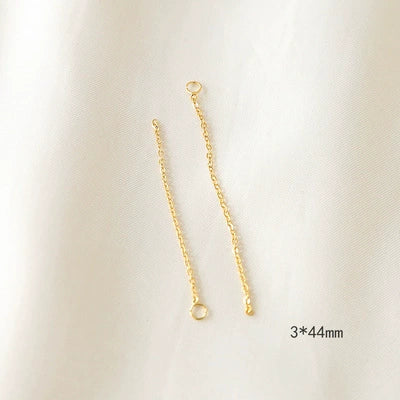 Copper Jewelry Accessories With Gold Peas Tassel Pendant And Double Hanging Chain Electroplated