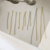 Copper Jewelry Accessories With Gold Peas Tassel Pendant And Double Hanging Chain Electroplated