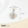 Copper Jewelry Accessories With Zircon Butterfly Pendant Inlaid Stone Electroplated Cartoon And Animal Style