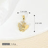 Copper Jewelry Accessories With Zircon Butterfly Pendant Inlaid Stone Electroplated Cartoon And Animal Style