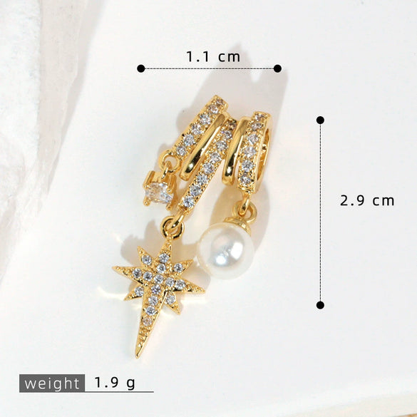 Copper Jewelry Diy Accessories Inlaid Zircon Tassel Spacer Beads Crystal Necklace Bracelet Electroplated Minimalist Plants Flowers Style