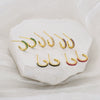 Copper Jewelry Goldplated Artificial Gemstones And Semiprecious Stones Microinlaid Geometric Cshaped Ladies Earrings