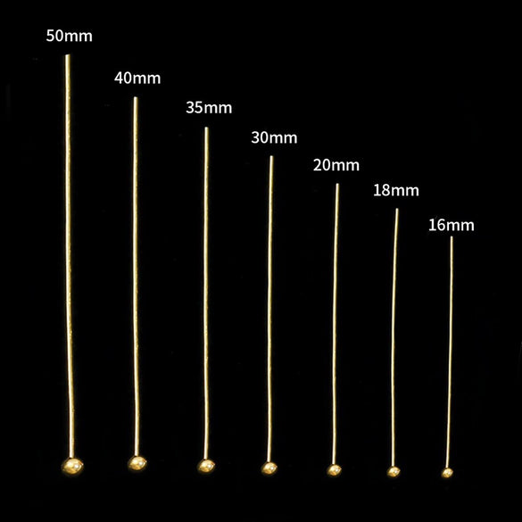 Copper Jewelry Making Materials For Handmade Headwear Hairpin Accessories Earrings Necklace With Electroplating Process And Round Ball Needle Style