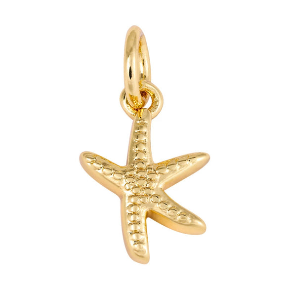Copper Jewelry Set With Starfish Shell Pendant Electroplated Totem Pattern For Women