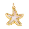 Copper Jewelry Set With Starfish Shell Pendant Electroplated Totem Pattern For Women