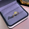 Copper 18K Gold Plated Fourleaf Clover Flower Women's Fashion Open Finger Ring