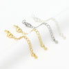Copper 18K Gold Plated Lobster Buckle With Extended Chain And 14K Gold Tail Chain Handmade Necklace Coil Accessories