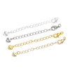 Copper 18K Gold Plated Lobster Buckle With Extended Chain And 14K Gold Tail Chain Handmade Necklace Coil Accessories