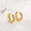 Copper 18K Gold Plated Microinlaid Zircon Geometric Women's Earrings